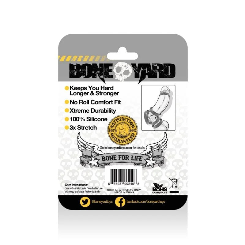 Boneyard Silicone Ring 40mm Black