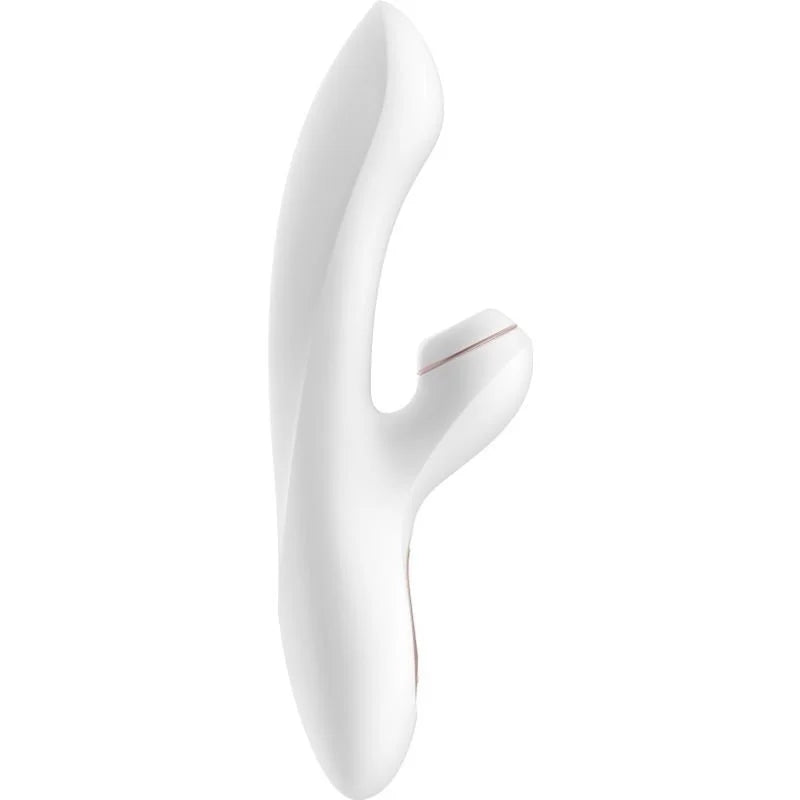 Satisfyer Pro+ Air Pulse Rabbit Vibrator with Clitoral Suction  8.7" - White