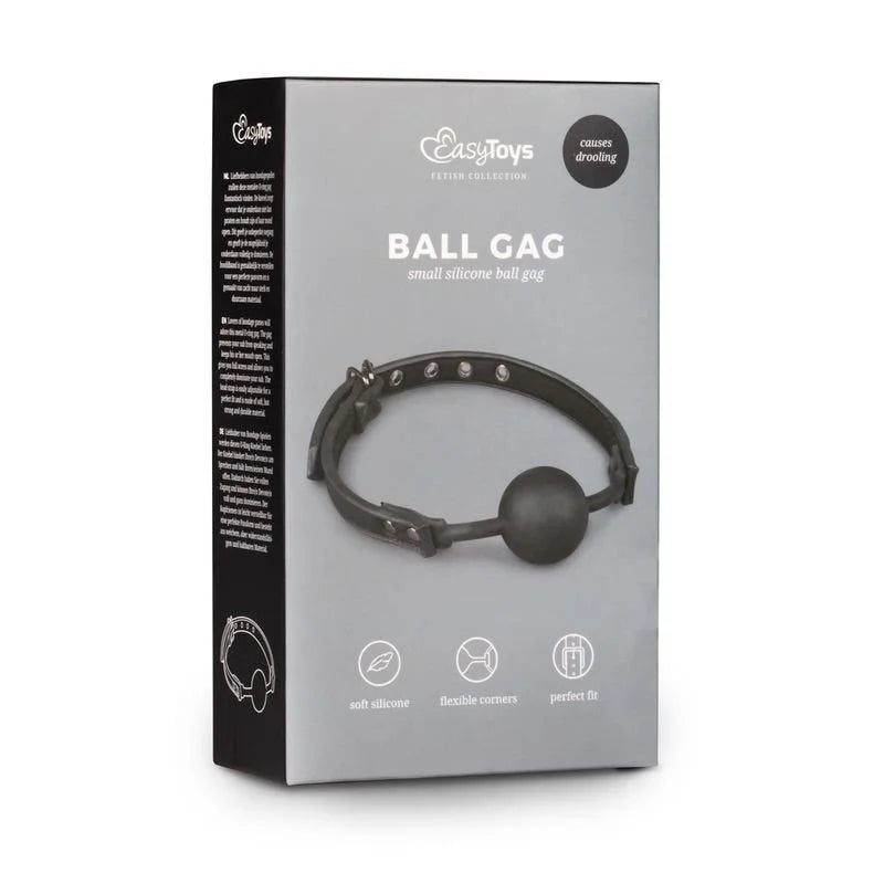 Gags Ball Gag With Silicone Ball - Black