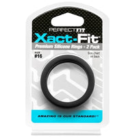 Perfect Fit Xact-Fit #16 1.6" 2 Pack Cock Ring - Black