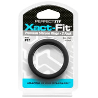 Perfect Fit Xact-Fit #17 1.7" 2 Pack Cock Ring - Black