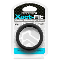 Perfect Fit Xact-Fit #19 1.9" 2 Pack Cock Ring - Black