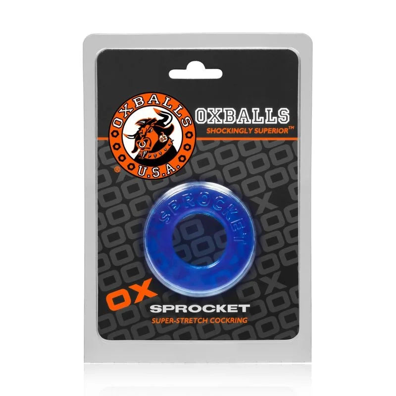 OxBalls Sprocket Cock Ring - Ice Blue