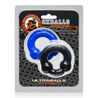 OxBalls Ultraballs Cock Rings 2 Pack - Blue & Black