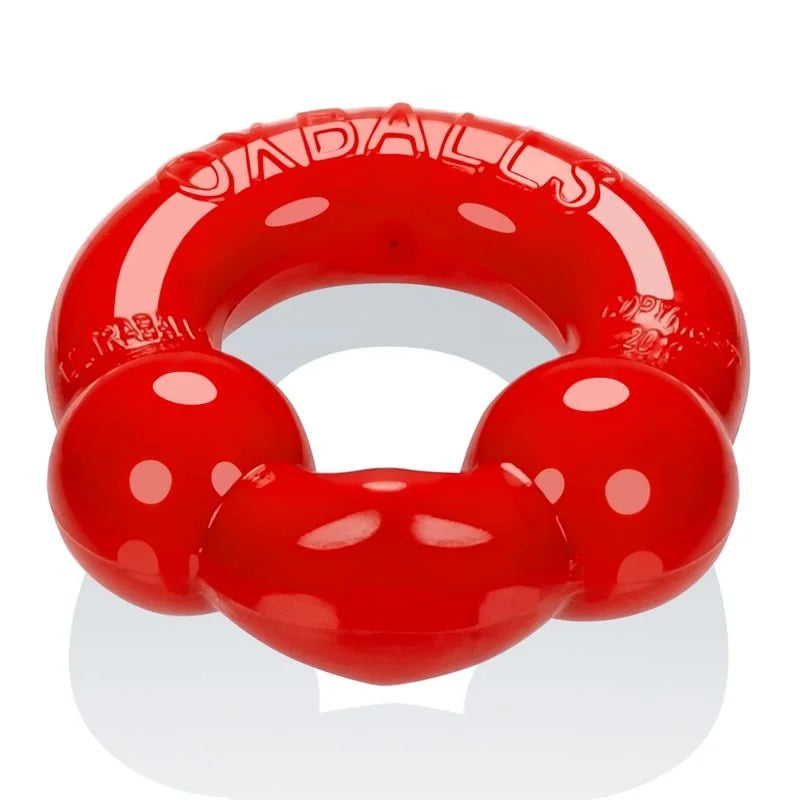 OxBalls Ultraballs Cock Rings 2 Pack - Red & Steel
