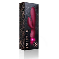 Rocks Off Every Girl Rabbit Vibrator Burgundy - Red