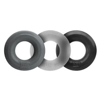 HUJ3 Cock Rings by Hunkyjunk 3 Pack - Grey