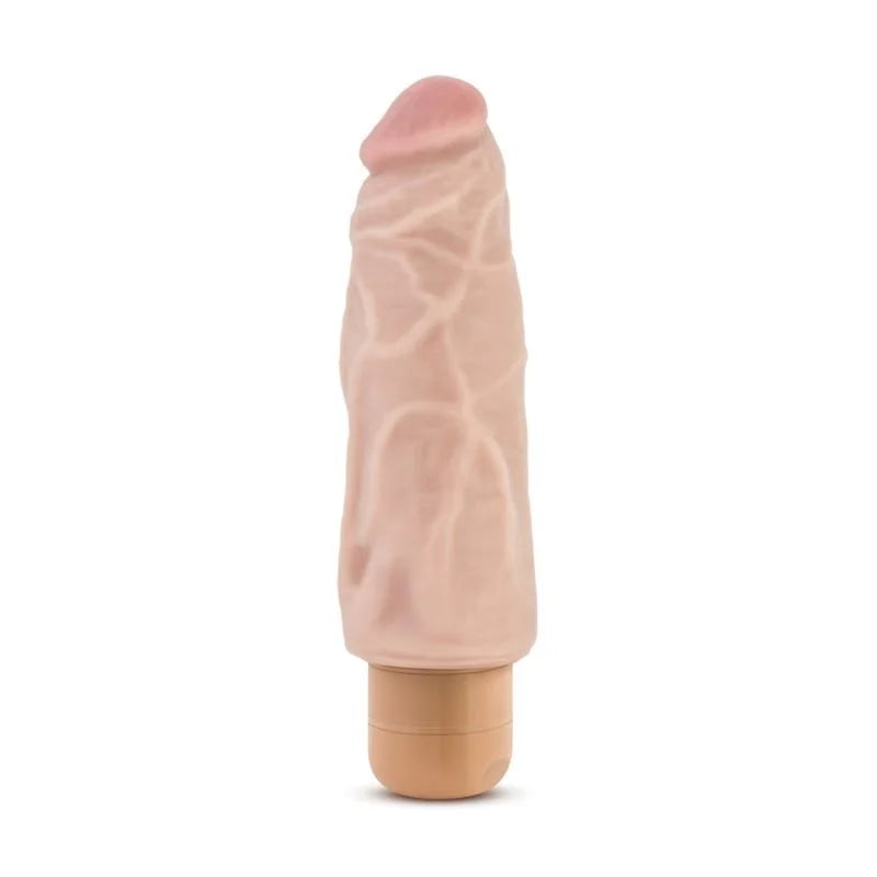 Dr Skin Cock Vibe Vibrating Cock Beige Vibrator 7.5" - Beige