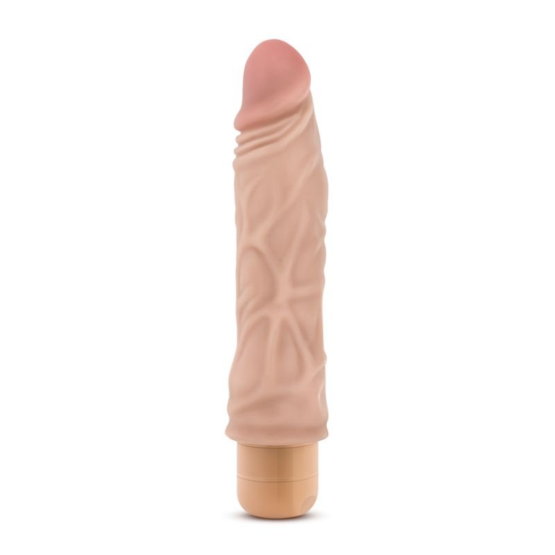 Dr Skin Cock Vibe 10 Vibrating Cock Beige Vibrator 8.5" - Beige