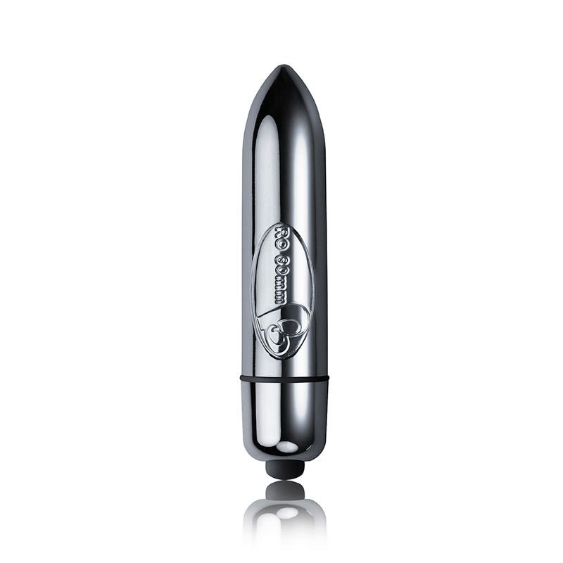 Rocks Off RO-80 Single Speed Bullet Chrome Vibrating Bullet - Chrome