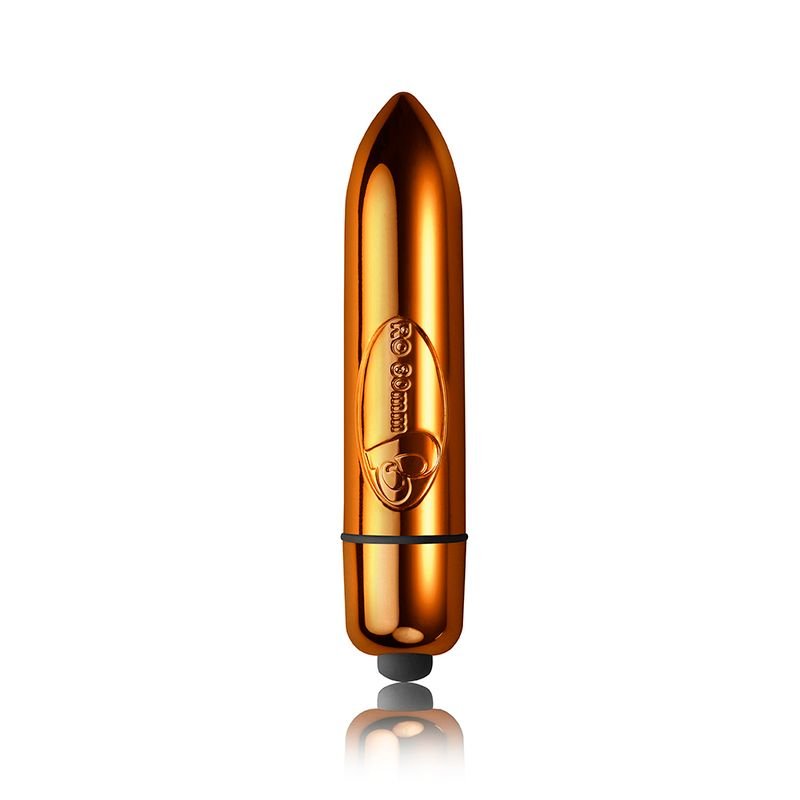 Rocks Off RO-80 Single Speed Bullet Copper Vibrating Bullet - Gold