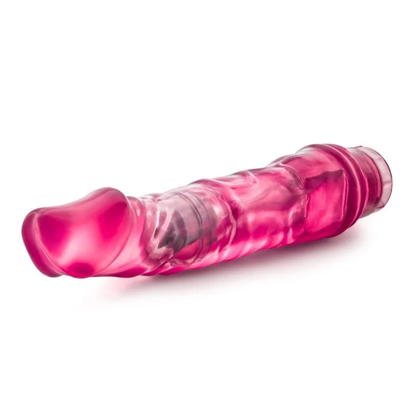 B Yours Vibe 6 Vibrating Dildo 9" - Pink