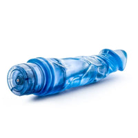 B Yours Vibe 6 Vibrating Dildo 9" - Blue
