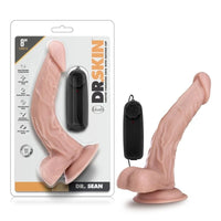 Dr Skin Dr Sean Vibrating Cock with Suction Cup Vanilla Prostate Massager 8" - Vanilla