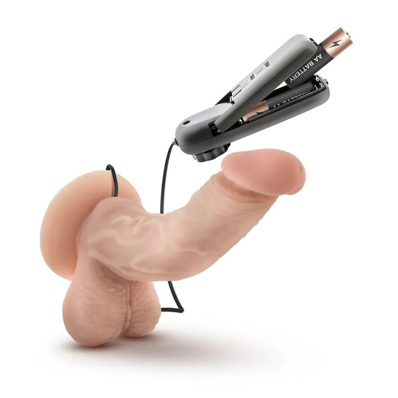 Dr Skin Dr Ken Vibrating Cock with Suction Cup Vanilla Prostate Massager 6.5" - Vanilla