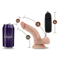 Dr Skin Dr Ken Vibrating Cock with Suction Cup Vanilla Prostate Massager 6.5" - Vanilla