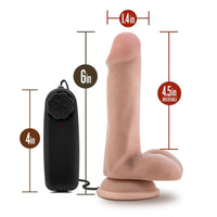 Dr Skin Dr Rob Vibrating Cock with Suction Cup Vanilla Vibrator 6" - Vanilla