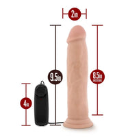 Dr Skin Dr Throb Vibrating Realistic Cock with Suction Cup Vanilla Vibrator 9.5" - Vanilla