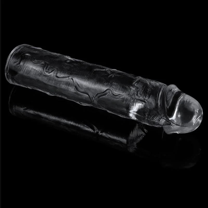 Lovetoy Clear Penis Extender Sleeve Plus 2" - Clear