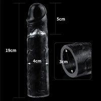 Lovetoy Clear Penis Extender Sleeve Plus 2" - Clear