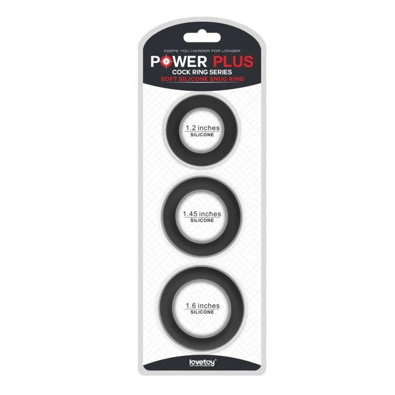 LoveToy Silicone 3 Piece Cock Ring Set