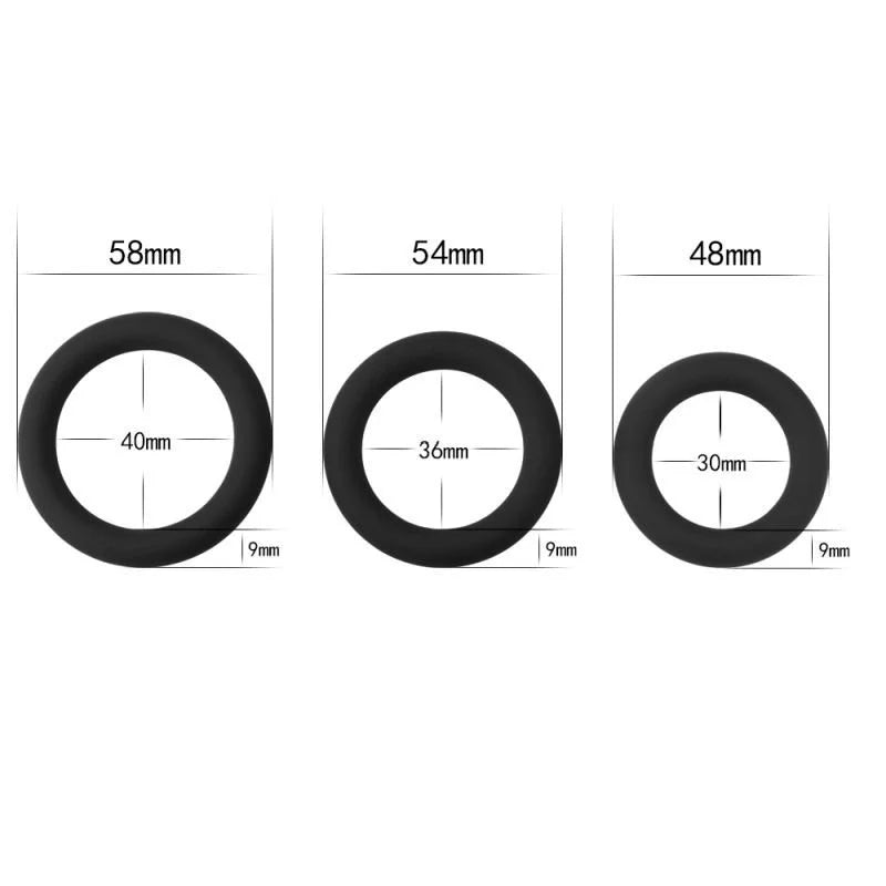LoveToy Silicone 3 Piece Cock Ring Set