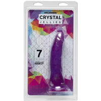 Crystal Jellies Thin Dildo 7" - Purple