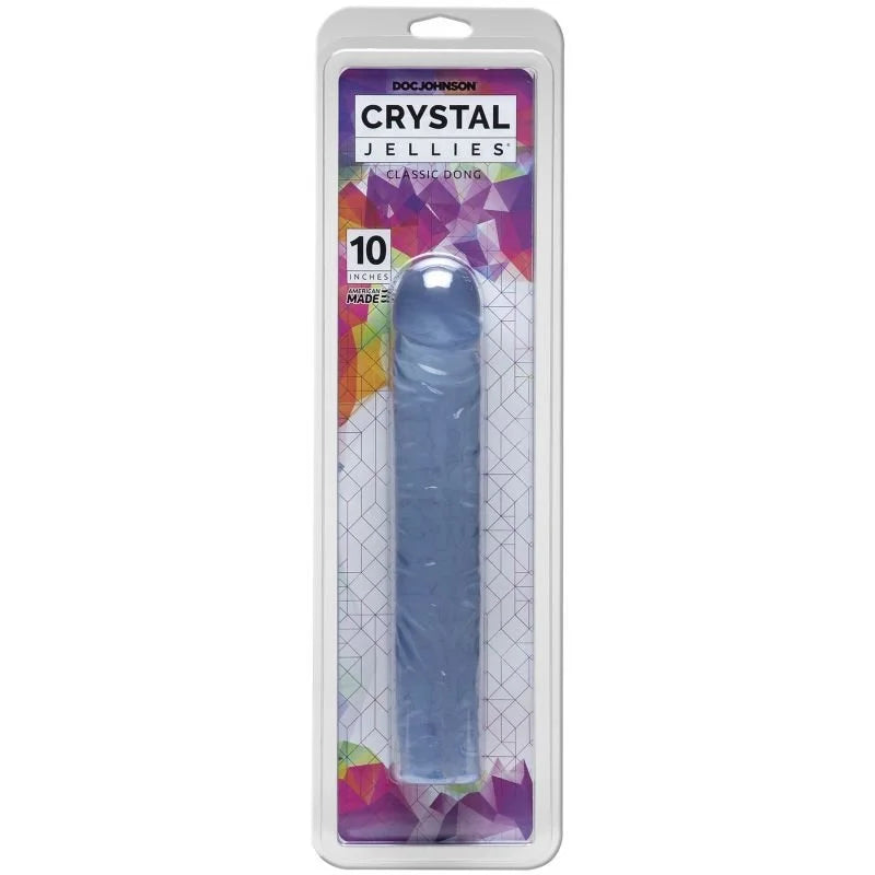 Crystal Jellies Classic Dildo 10" - Clear