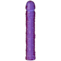Crystal Jellies Classic Dildo 10" - Purple