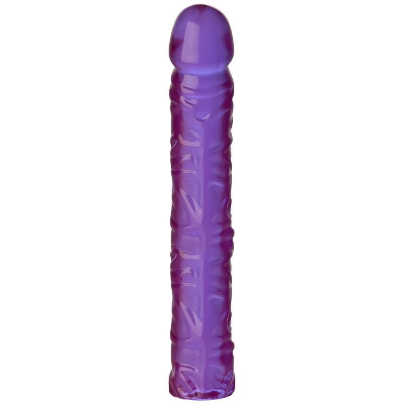 Crystal Jellies Classic Dildo 10" - Purple