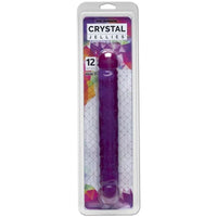 Crystal Jellies Jr. Double Dildo 12" - Purple