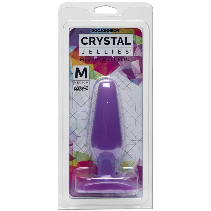 Crystal Jellies Butt Plug Medium - Purple