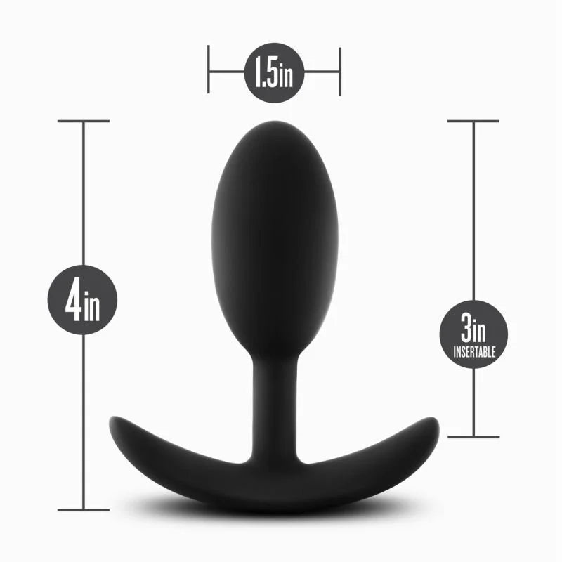 Anal Adventures Platinum Silicone Vibra Slim Plug - Medium