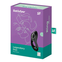 Satisfyer Legendary Duo Vibrating Couples Cock Ring - Black