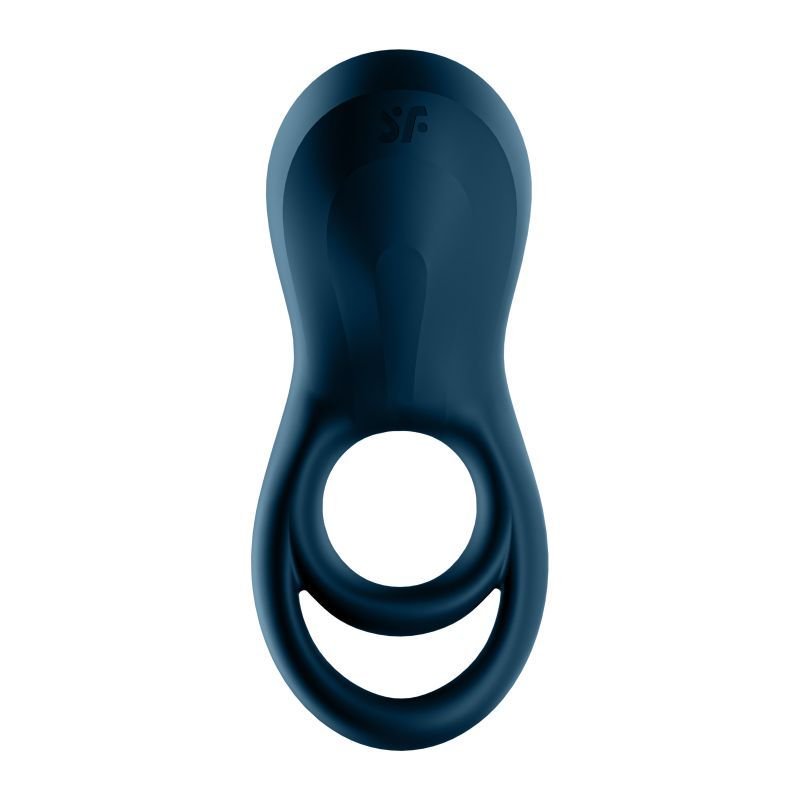 Satisfyer Epic Duo Vibrating Cock Ring with Bluetooth Connect App - Blue