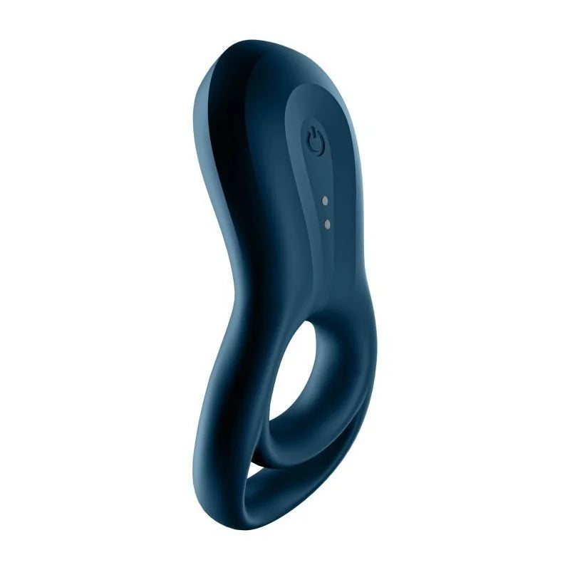 Satisfyer Epic Duo Vibrating Cock Ring with Bluetooth Connect App - Blue