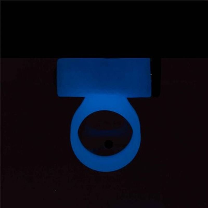 PowerBullet Power Bullet Cosmic Cock Ring w Bullet Glow in the Dark - Blue
