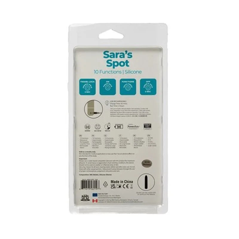 PowerBullet Power Bullet Sara's Spot Vibrator - Teal