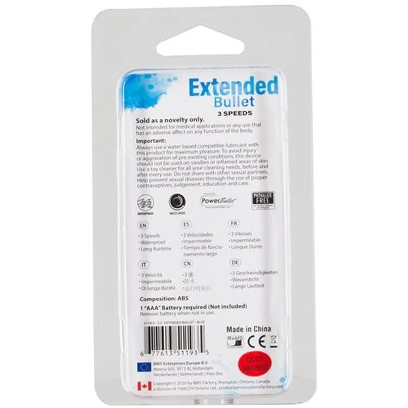 PowerBullet Power Bullet Extended 9cm 3 Speed - Teal