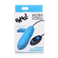 Bang  7X Pulsing Rechargeable Bullet - Blue
