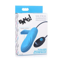 Bang  7X Pulsing Rechargeable Bullet - Blue