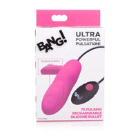Bang 7X Pulsing Rechargeable Vibrating Bullet - Pink