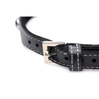 Master Series Bling Vixen Leather Choker w Rhinestones - Red