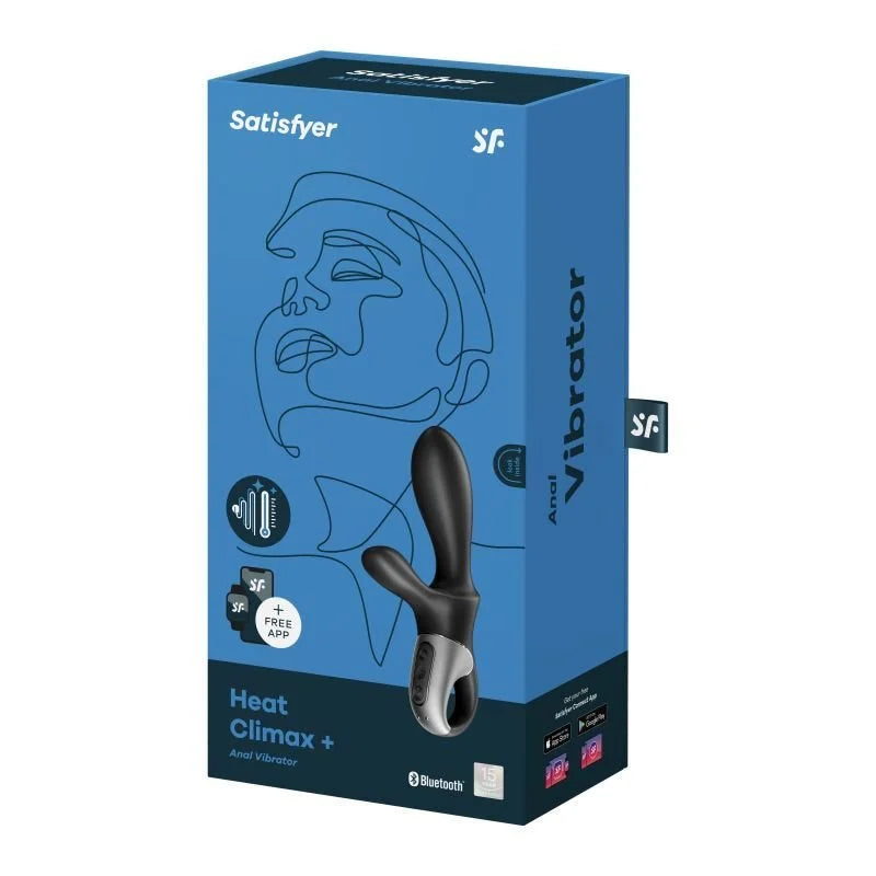 Satisfyer Heat Climax Plus Connect App Warming Anal Vibrator Anal Plug - Black