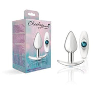 Cheeky Charms Silver Anchor Butt Plug w Clear and Pink Jewel Kit  - Silver