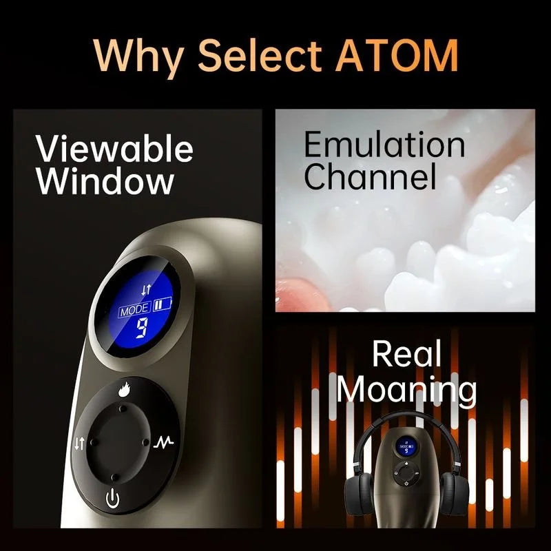 Atom Electronic Masturbator - Black
