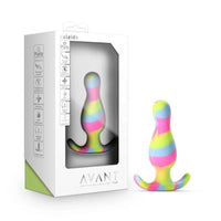Avant Kaleido Lime Silicone Butt Plug - Rainbow
