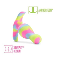 Avant Kaleido Lime Silicone Butt Plug - Rainbow