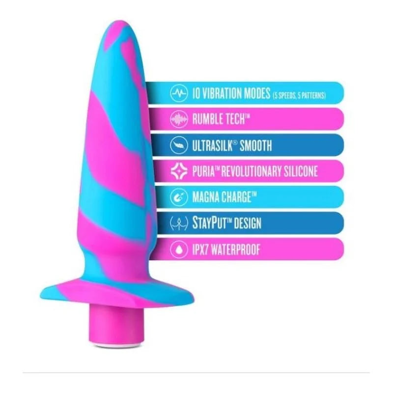 Avant Vibrotize Silicone Mini Vibrating Anal Plug - Pink