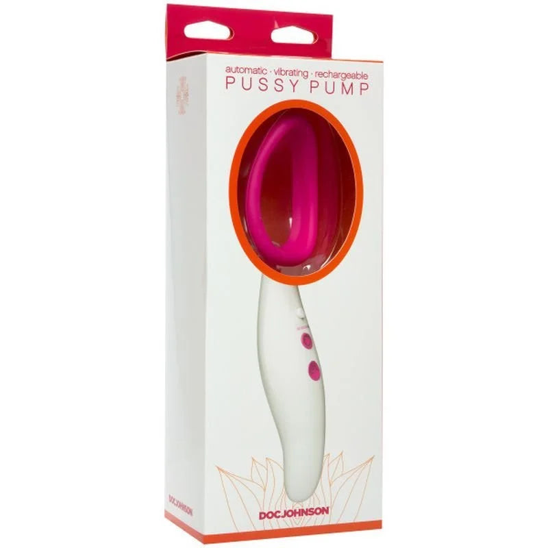 Doc Johnson Automatic Vibrating Rechargeable Pussy Pump - White